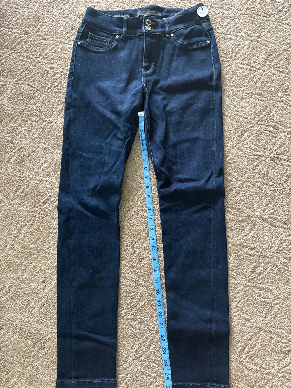 The Limited Dark Blue Denim Jeans with Double Button